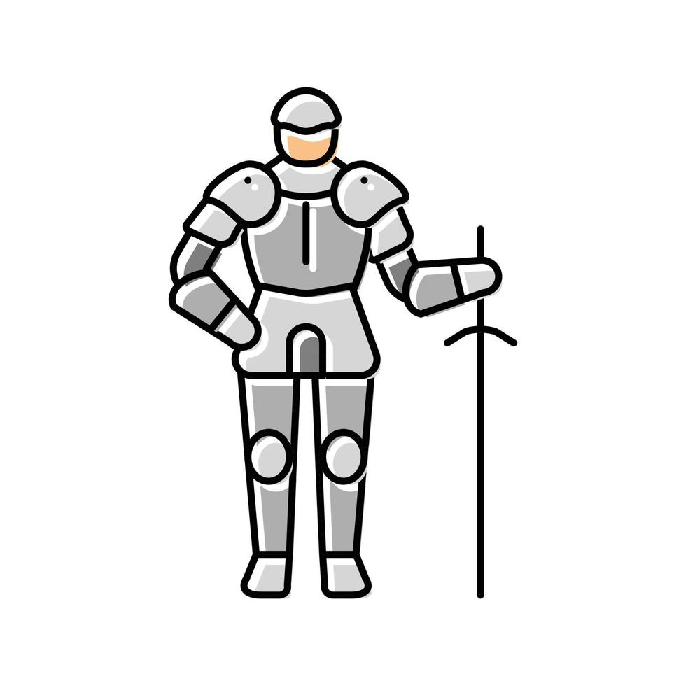 Krieger Ritter Farbsymbol Vektor Illustration