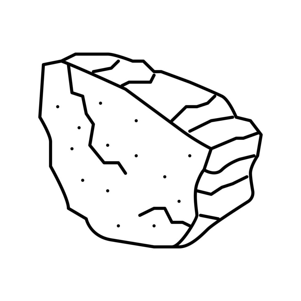 Basalt Stein Rock Linie Symbol Vektor Illustration