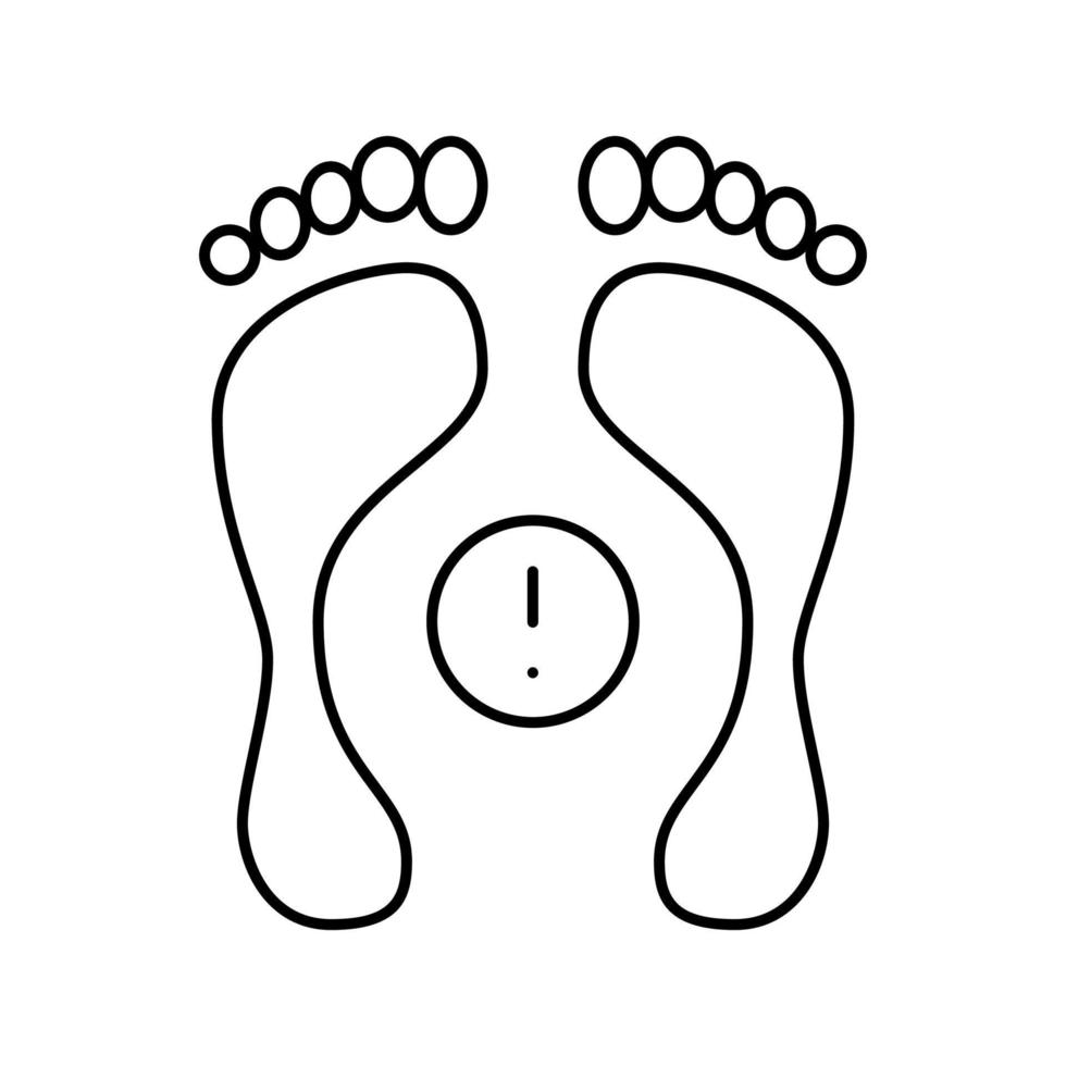 postural deformitet fötter linje ikon vektorillustration vektor