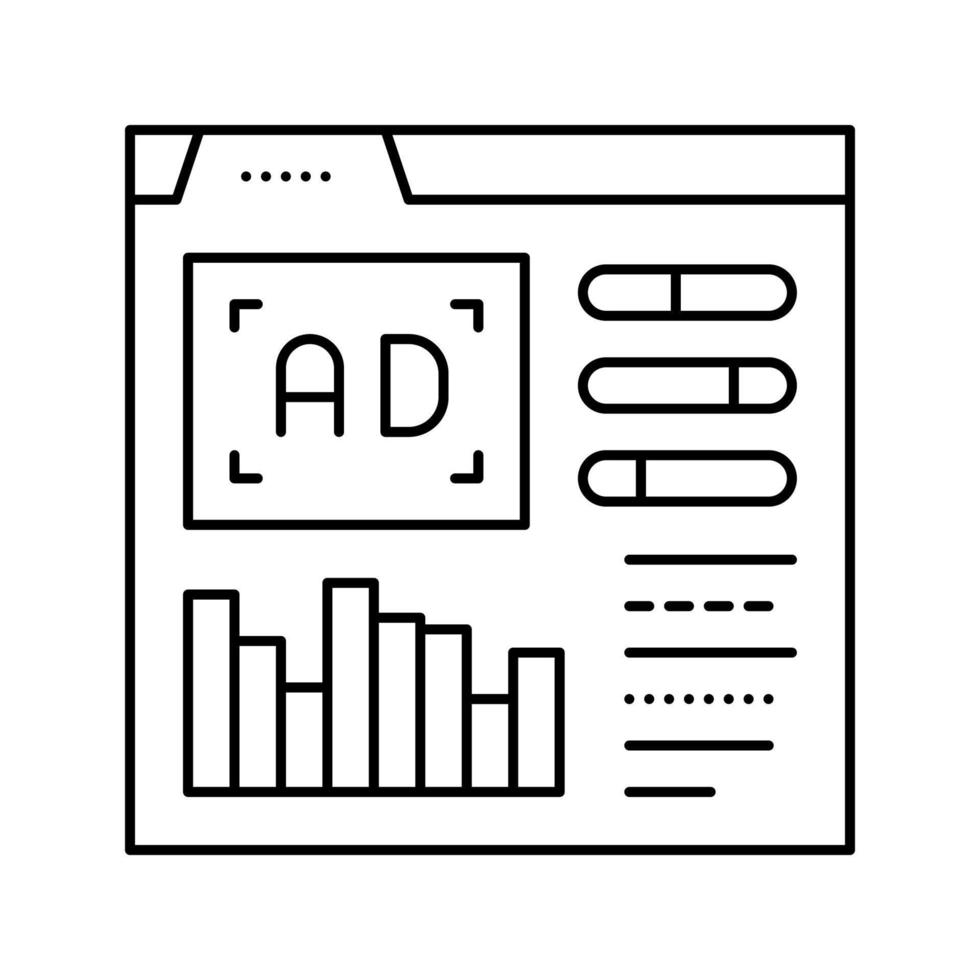 Google Analytics-Integrationslinie Symbolvektorillustration vektor