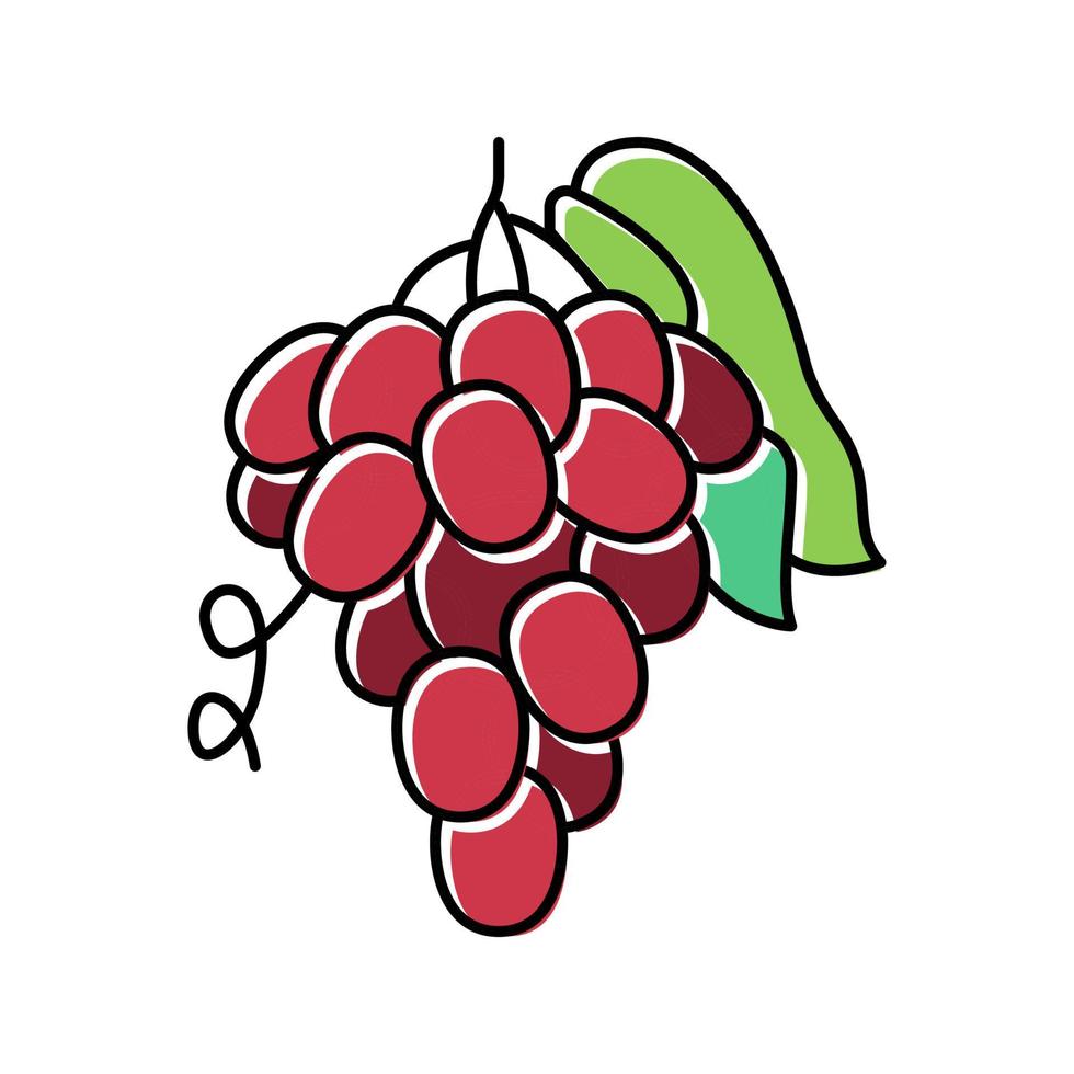 druvjuice bär färg ikon vektor illustration