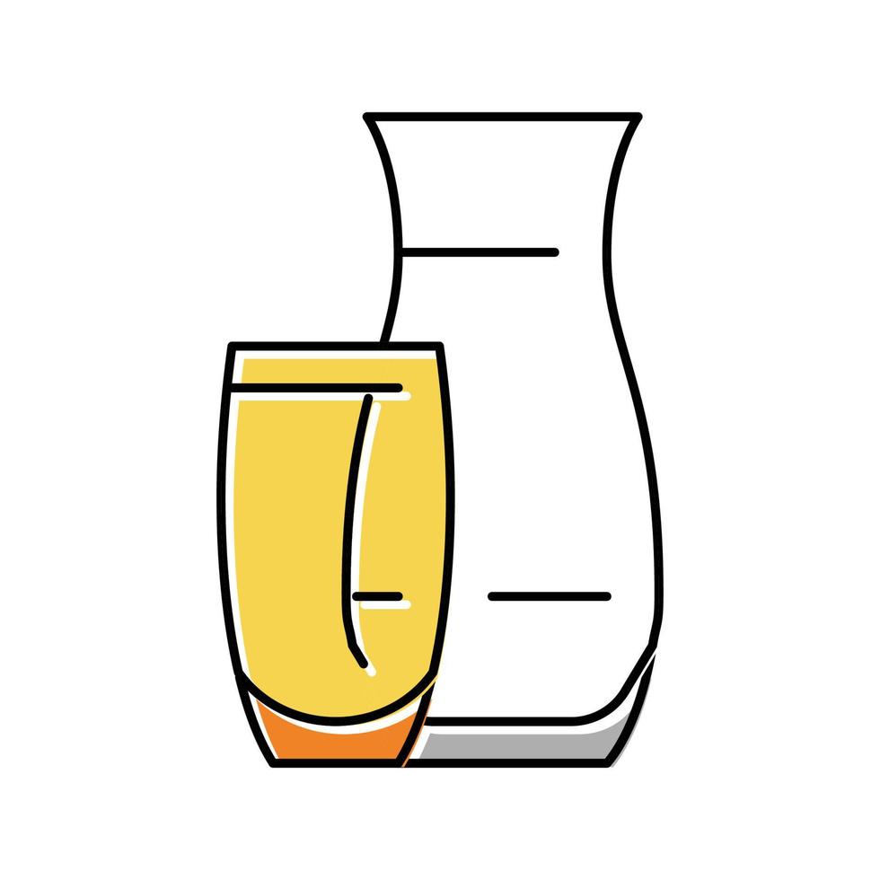 Vase Glasproduktion Farbsymbol Vektor Illustration