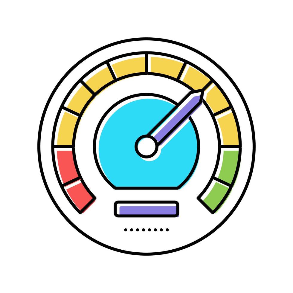 Geschwindigkeit optimieren Farbsymbol Vektor Illustration