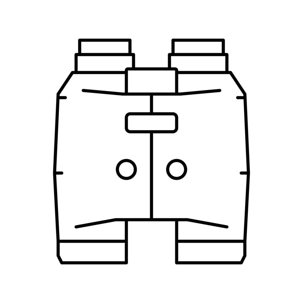 binokulare Werkzeuglinie Symbol Vektor Illustration