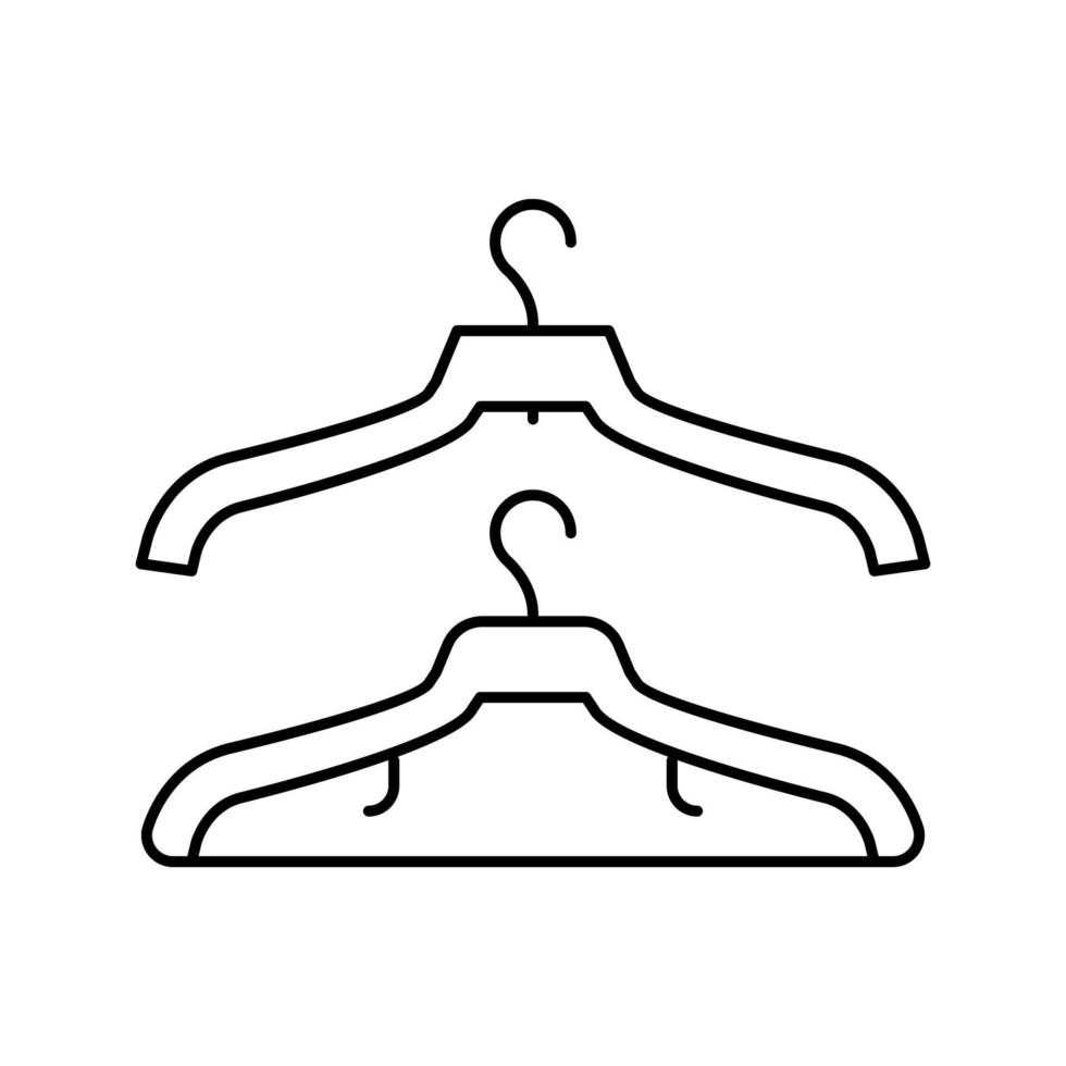 Kleiderbügel Zubehör Linie Symbol Vektor Illustration