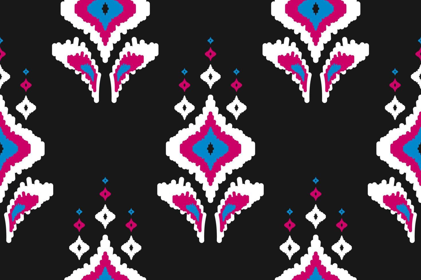 Stoff-Ikat-Musterkunst. geometrisches ethnisches nahtloses muster traditionell. amerikanischer, mexikanischer Stil. vektor