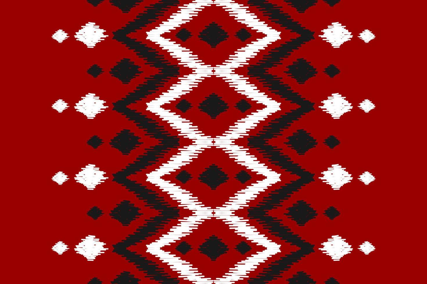 skön etnisk stam- mönster konst. etnisk ikat röd sömlös mönster. amerikan och mexikansk stil. vektor