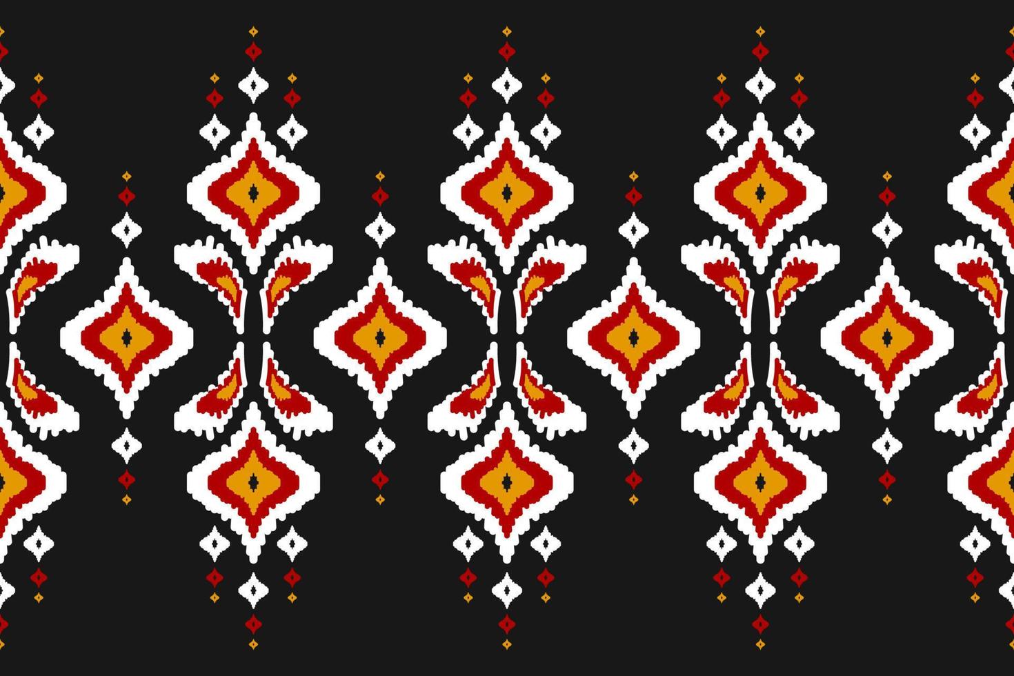 etnisk ikat sömlös mönster i stam. amerikansk, mexikansk stil. aztec geometrisk prydnad skriva ut. vektor