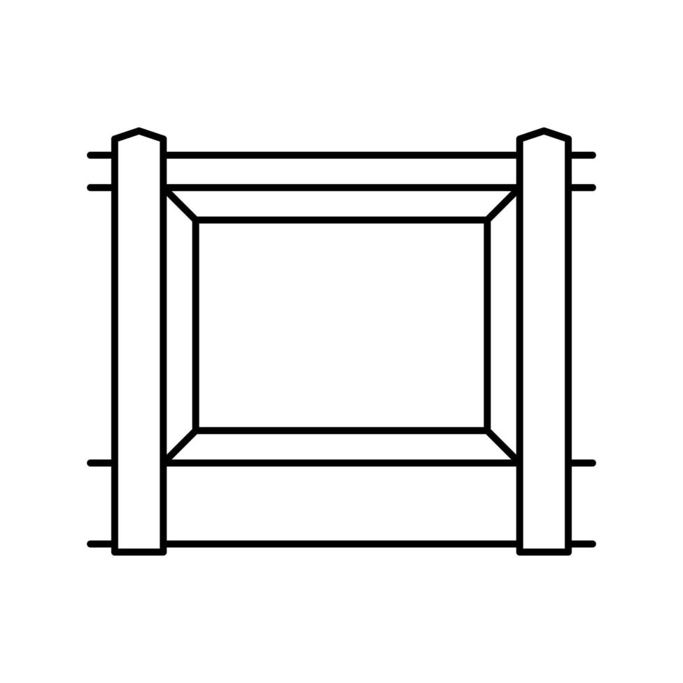 panel staket linje ikon vektorillustration vektor