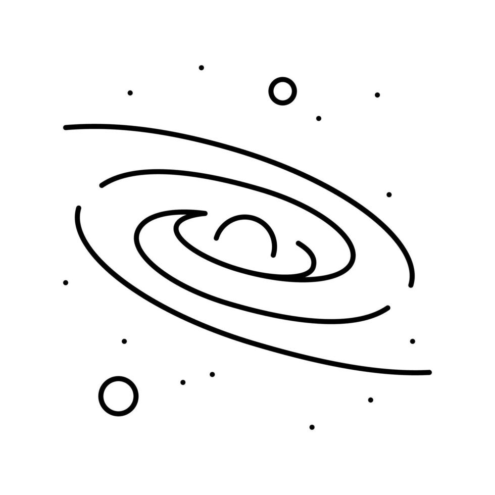 Milchstraße Galaxie Symbol Leitung Vektor Illustration