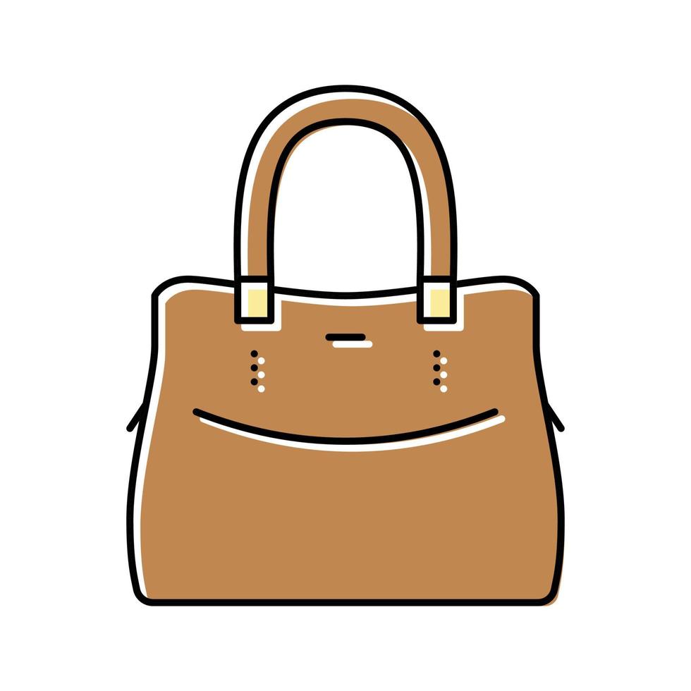 Ledertasche Frau Farbsymbol Vektor Illustration