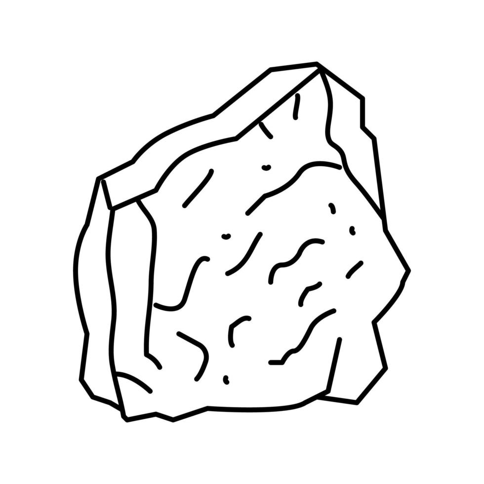 Granit Stein Rock Linie Symbol Vektor Illustration