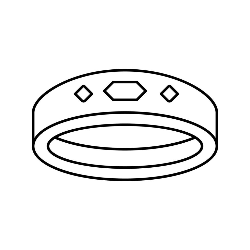 Ringe Schmuck Symbol Leitung Symbol Vektor Illustration