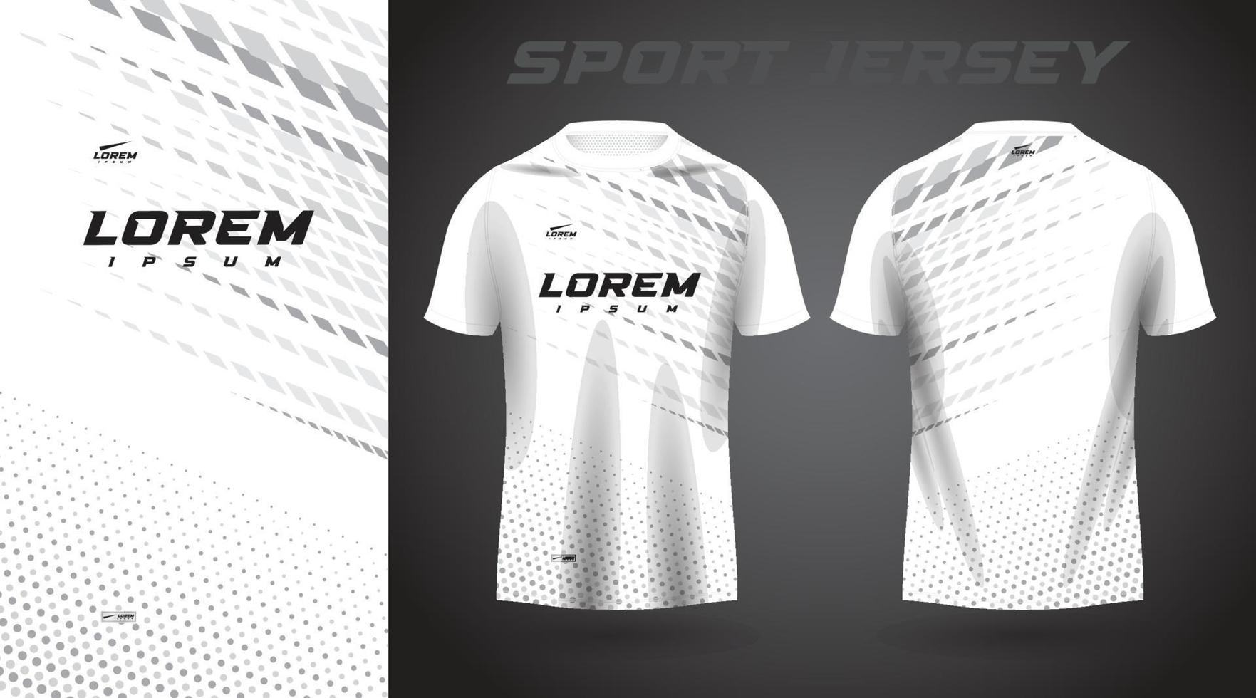 weißes Hemd Sport-Jersey-Design vektor