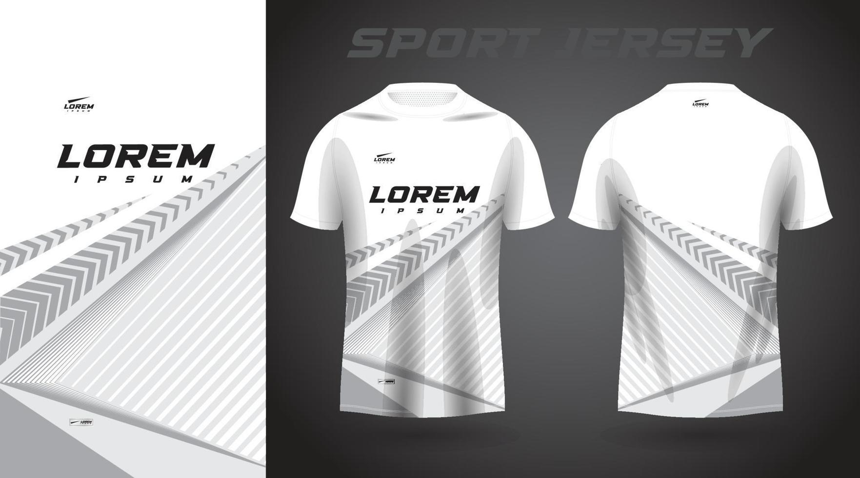 weißes Hemd Sport-Jersey-Design vektor