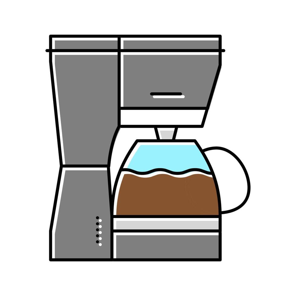 Maker Kaffee elektronisches Gerät Farbsymbol Vektor Illustration