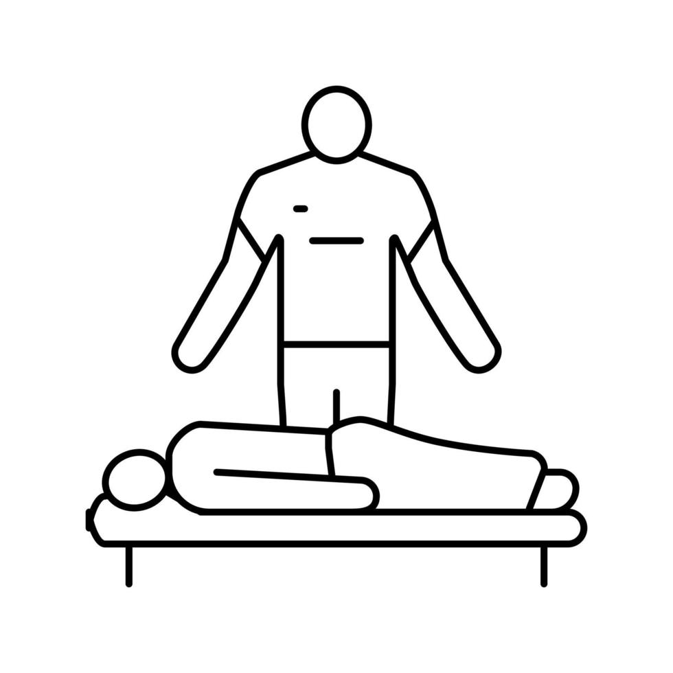 Massagetherapeut Symbol Leitung Vektor Illustration