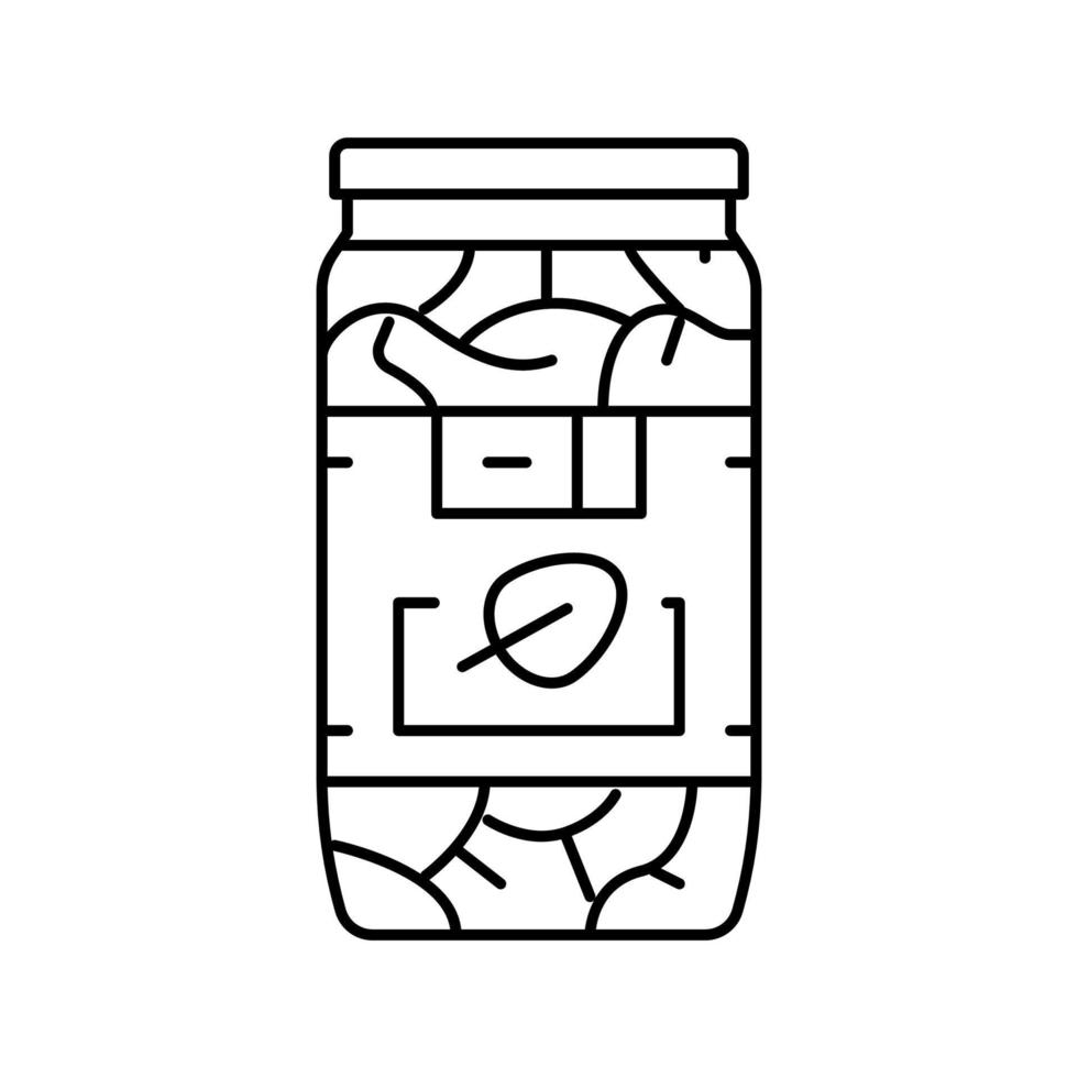 Spinat in Flaschenlinie Symbol Vektor Illustration