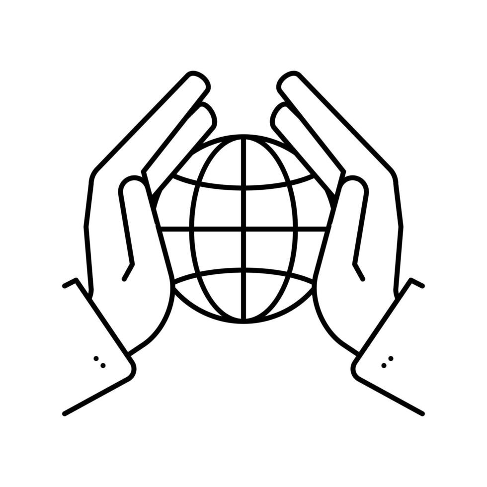 Sicherheitsplanet Ökosystem Symbol Leitung Vektor Illustration