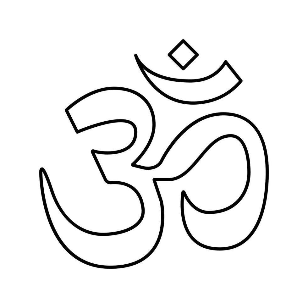 hinduism religion linje ikon vektor illustration