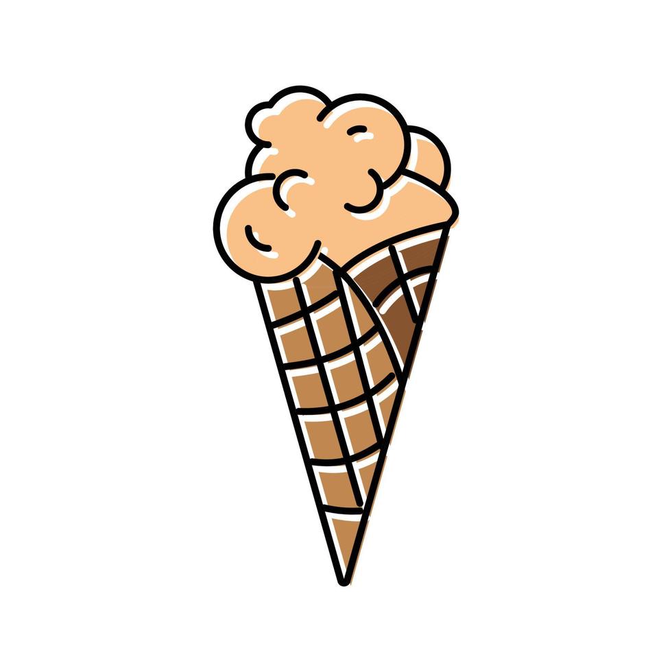 gelato glass färg ikon vektor illustration