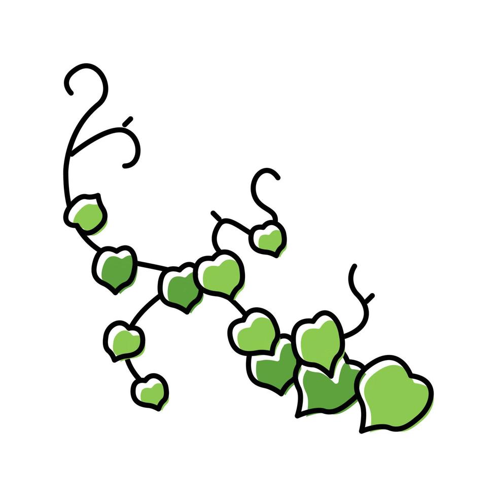 Lianenpflanze Farbe Symbol Vektor Illustration