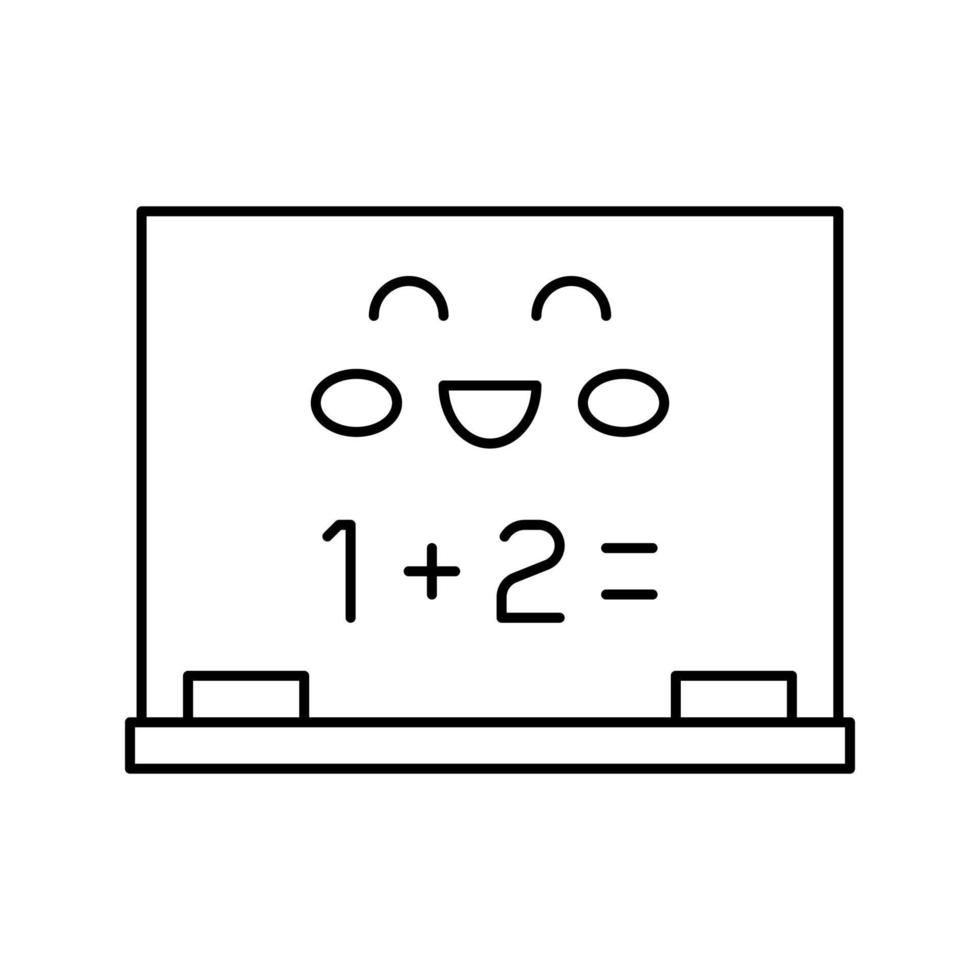 Mathematikunterricht Kindergarten Symbol Leitung Vektor Illustration