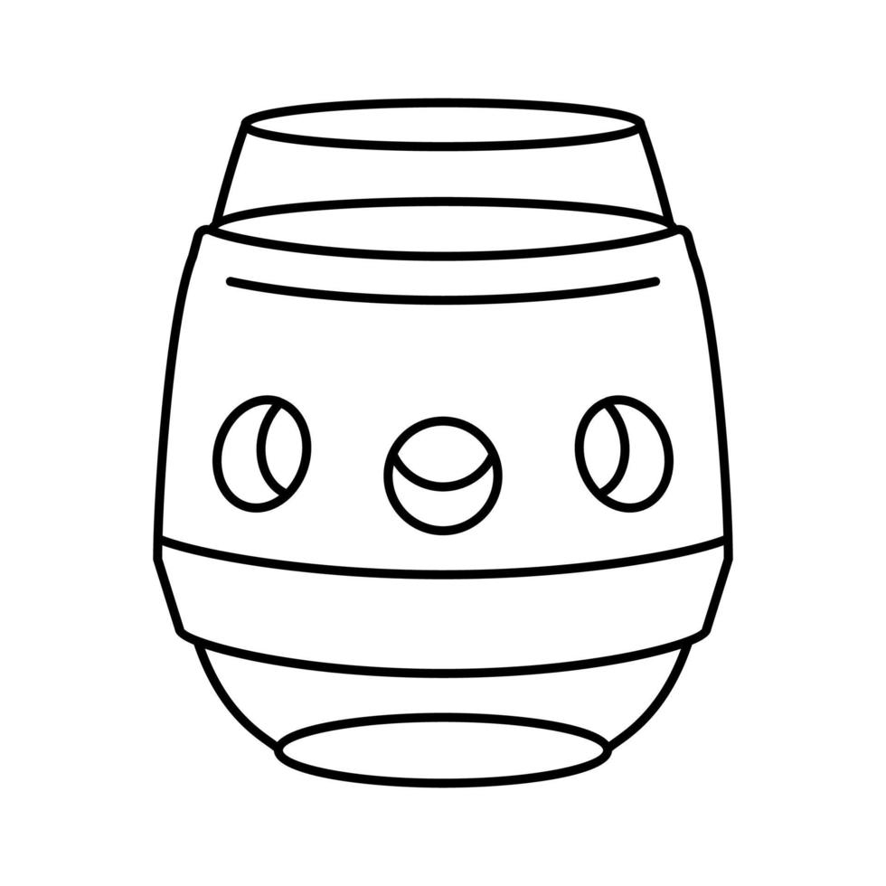 Tasse Weinglas Symbol Leitung Vektor Illustration