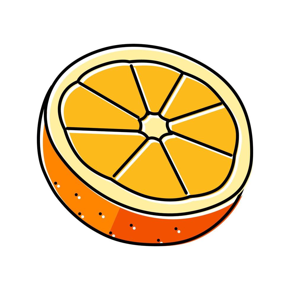 Schneiden Sie frische orangefarbene Symbolvektorillustration vektor