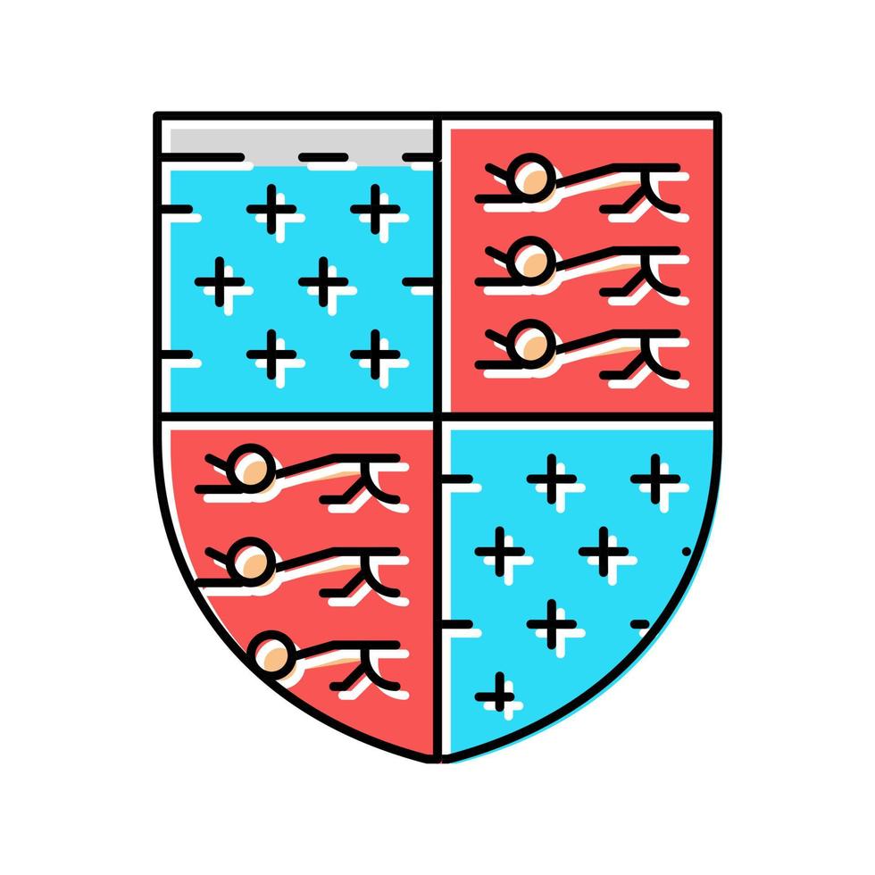 Heraldik Königreich Farbsymbol Vektor Illustration