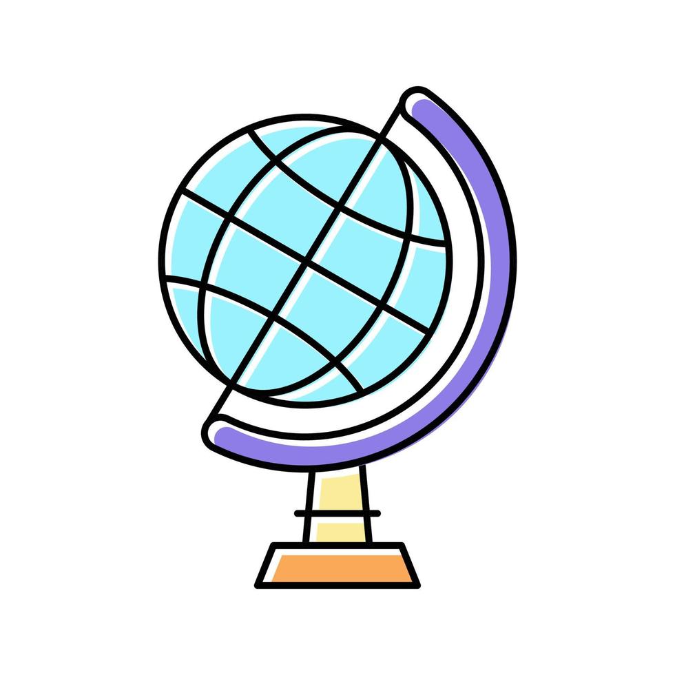geografiska världen färg ikon vektor illustration
