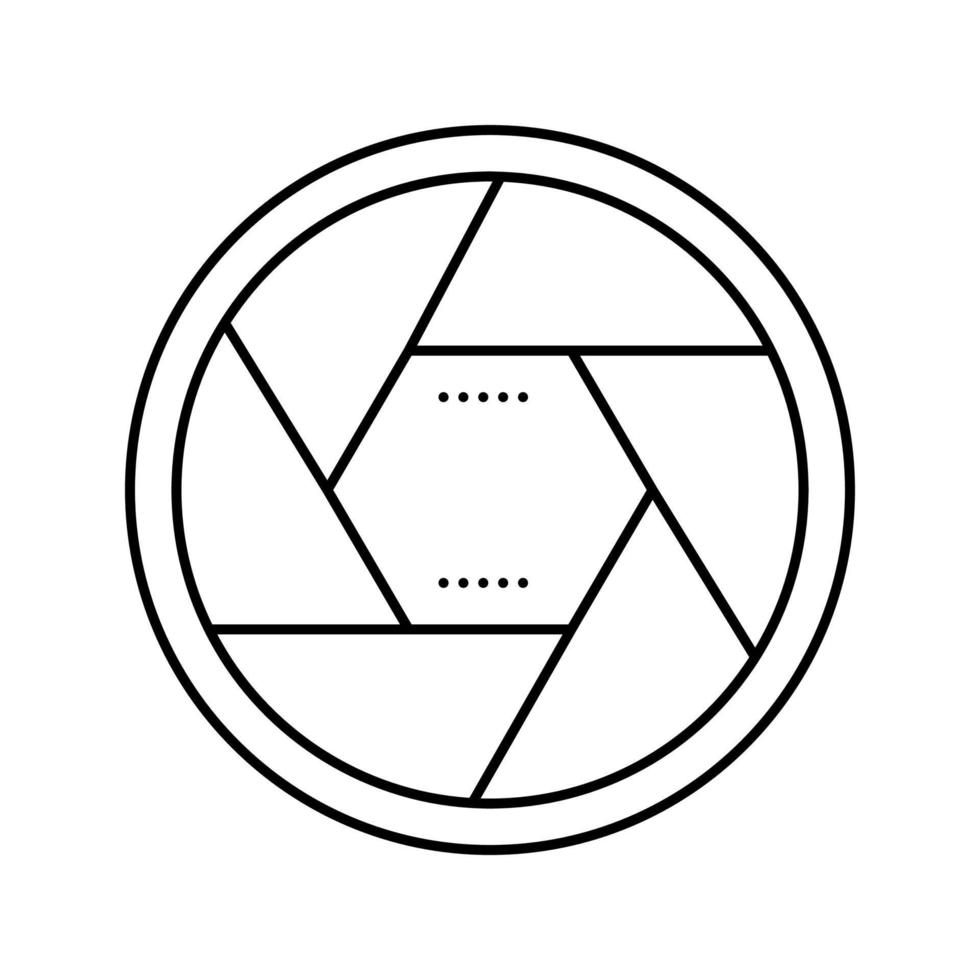 Abbildung des Symbols für die Erfassungslinie des Objektivs vektor