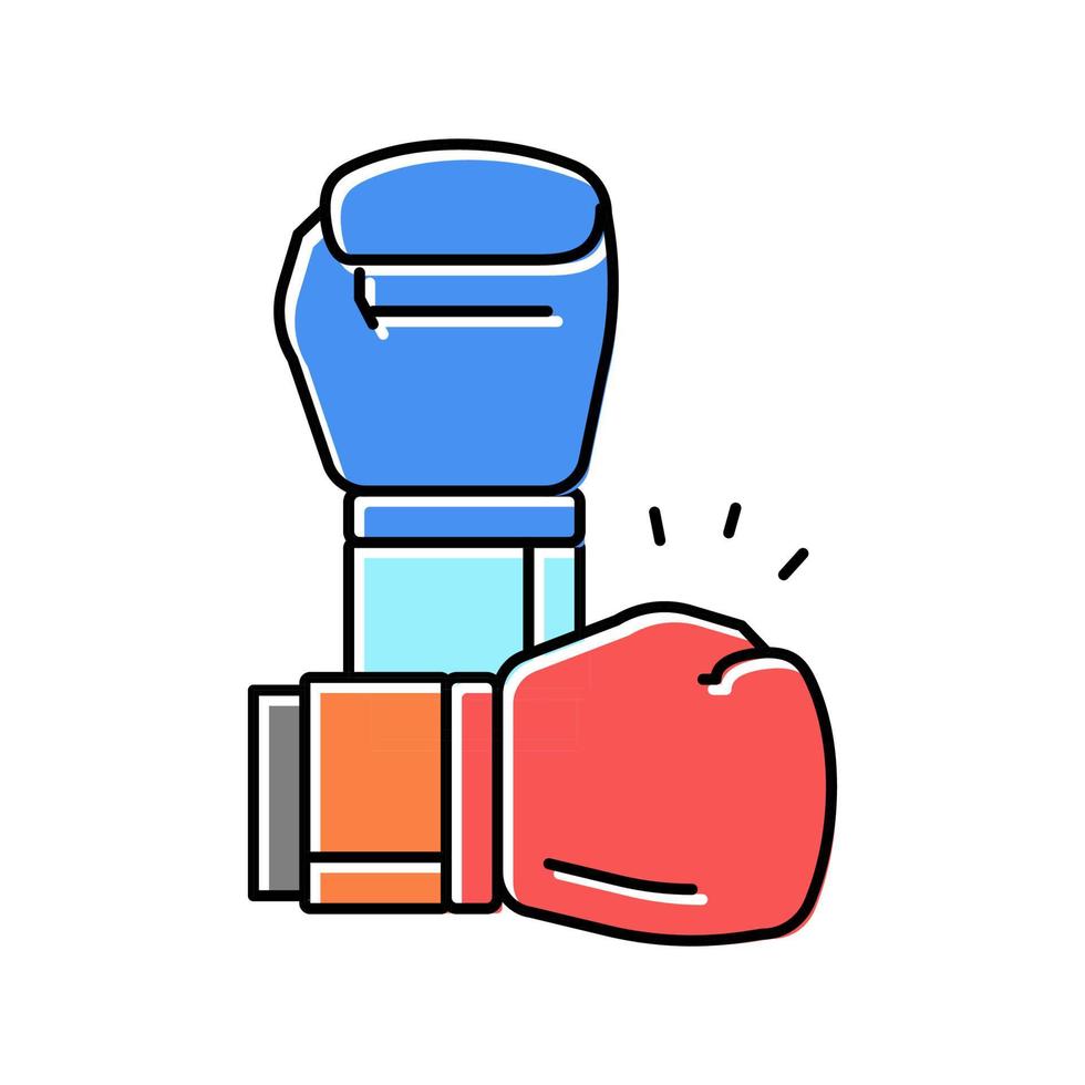 box kämpfen sport farbe symbol vektor illustration