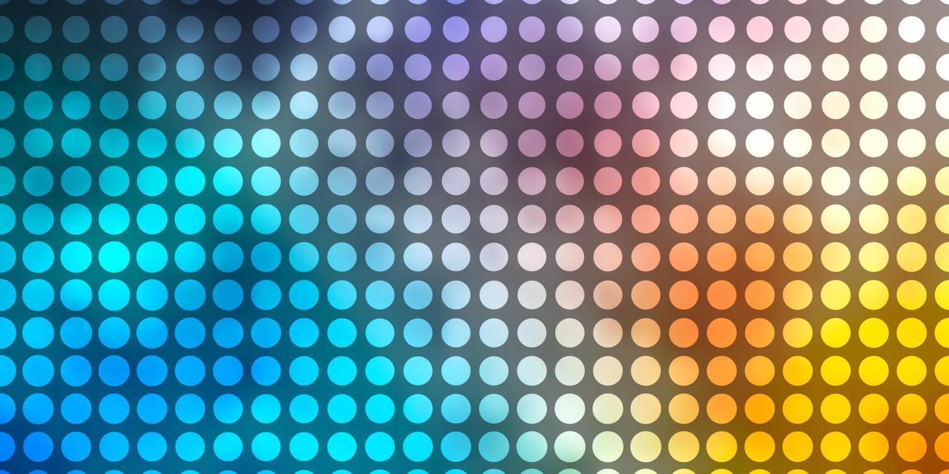 ljusblå, gul vektorbakgrund med cirklar. vektor