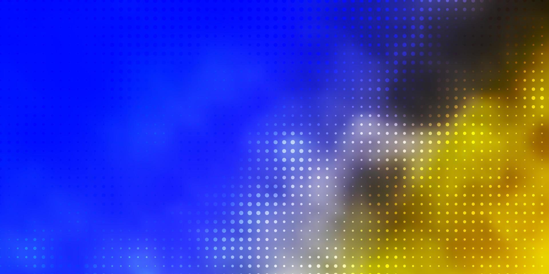 ljusblå, gul vektorbakgrund med fläckar. vektor