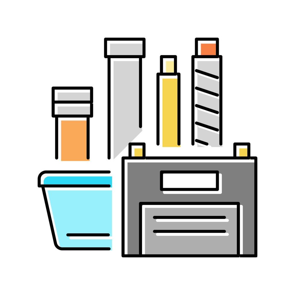 Polypropylen thermoplastische Farbsymbol-Vektorillustration vektor