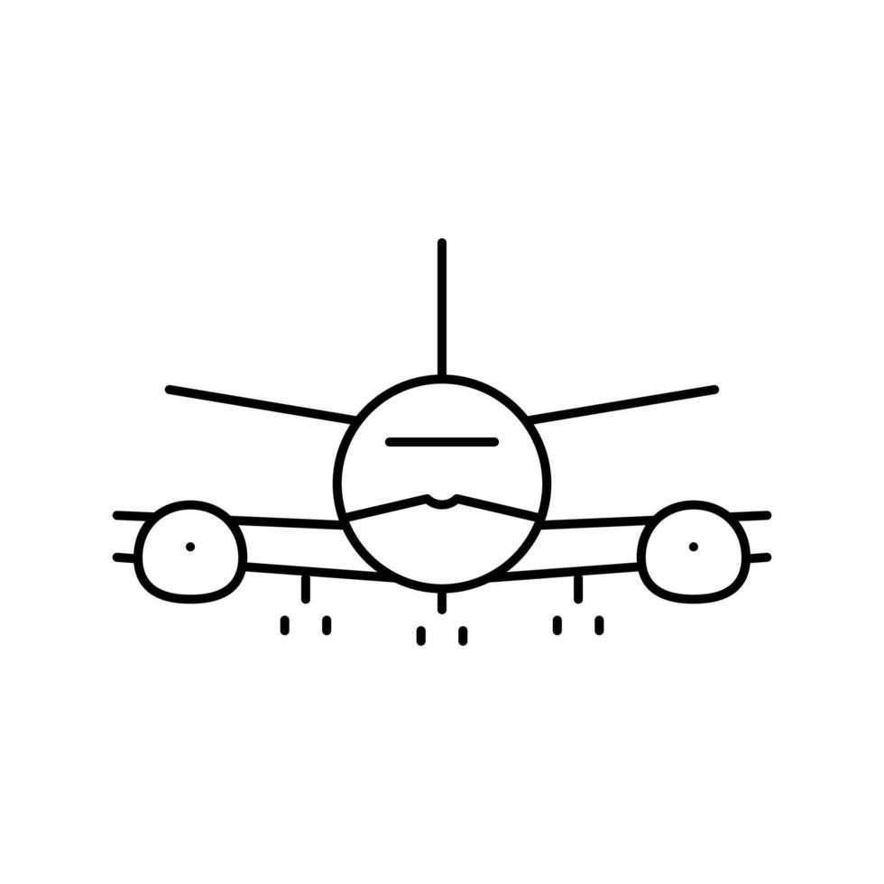 Flugzeug Transport Fahrzeug Symbol Leitung Vektor Illustration