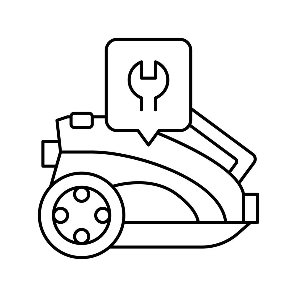 Staubsauger Reparatur Symbol Leitung Vektor Illustration