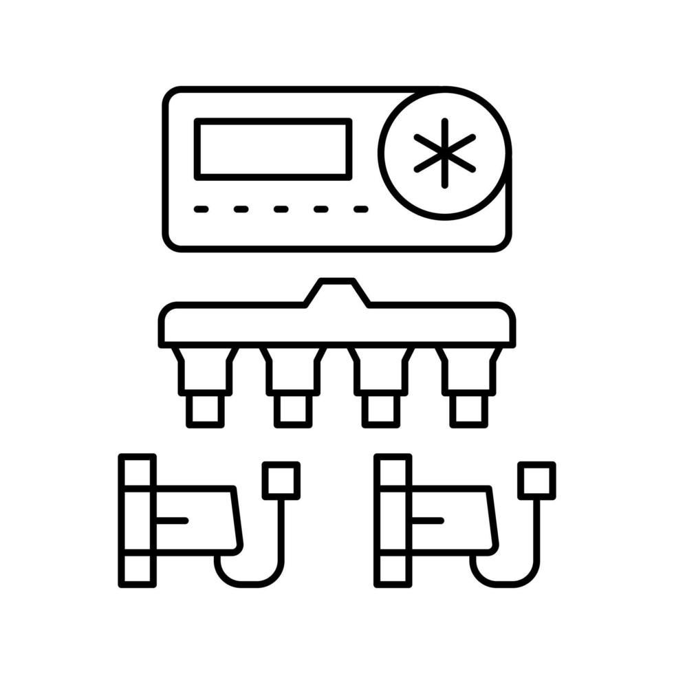 automatische bewässerung system linie symbol vektor illustration