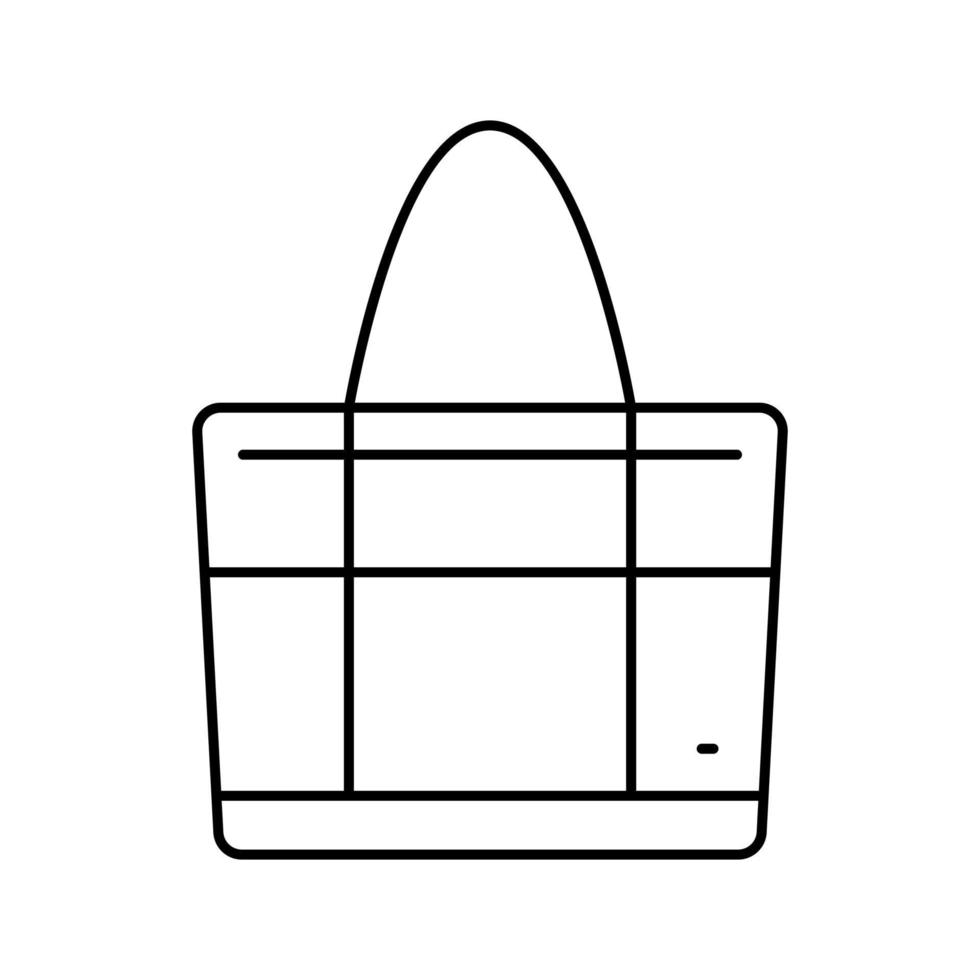 Einkaufstasche Frau Symbol Leitung Vektor Illustration
