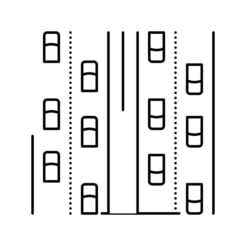 Autobahn Straße Linie Symbol Vektor Illustration