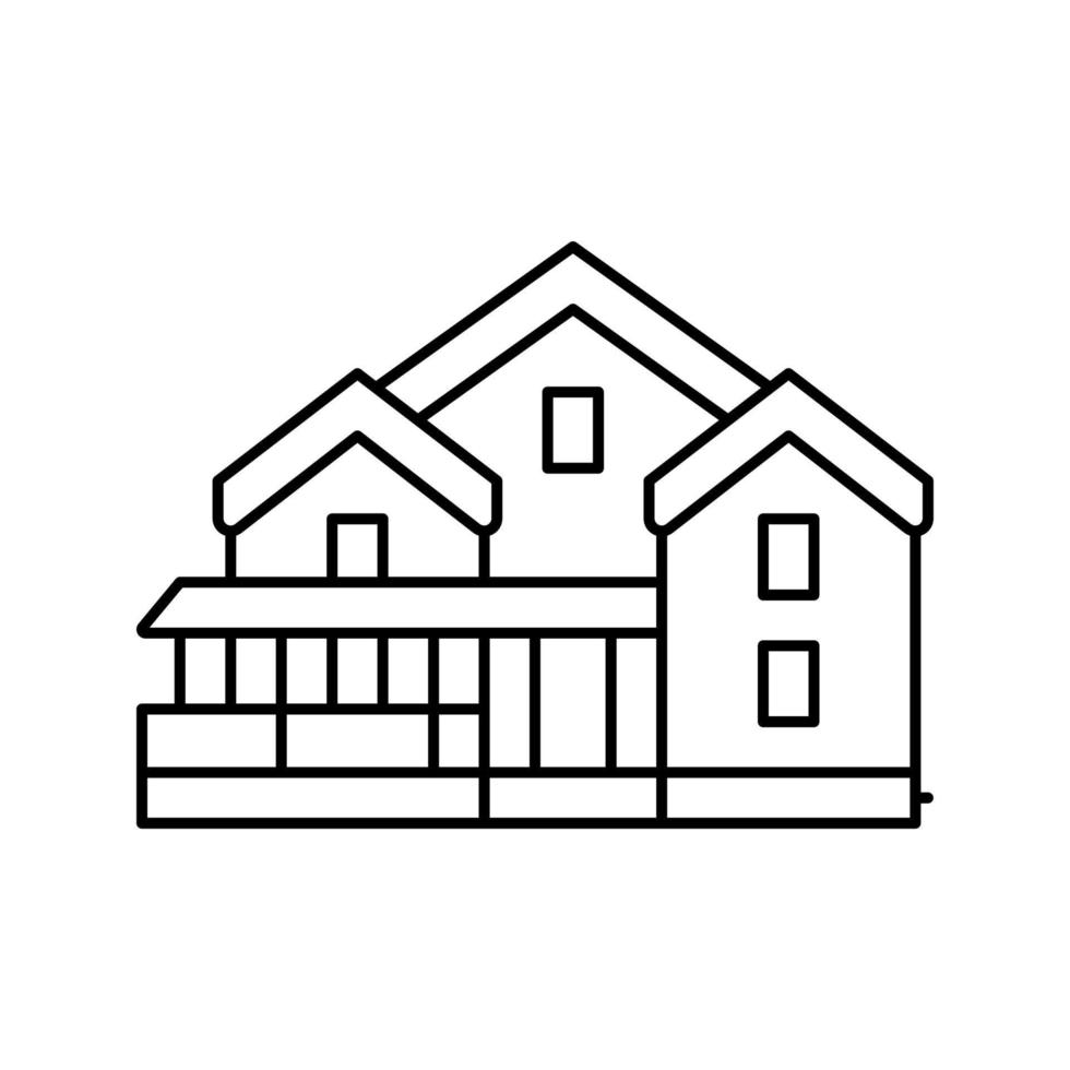 Häuschen Hauslinie Symbol Vektor Illustration