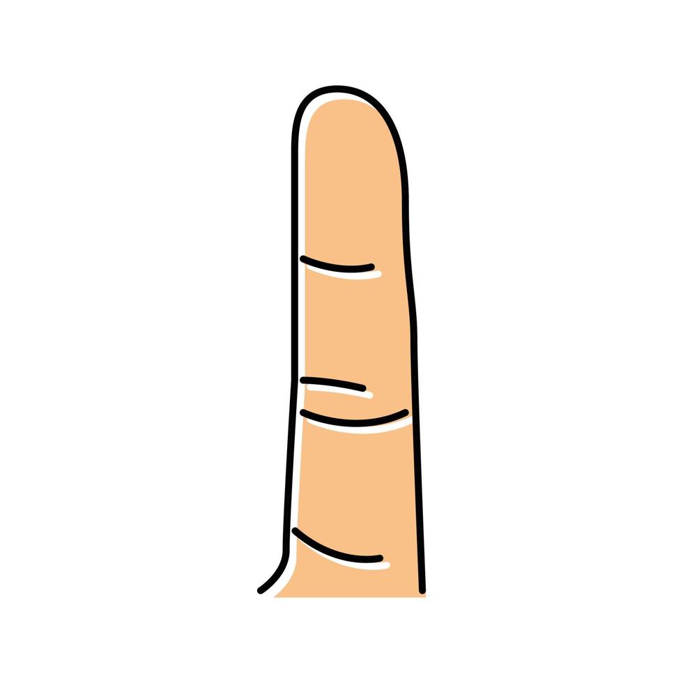 Finger Handgeste Farbsymbol Vektor Illustration