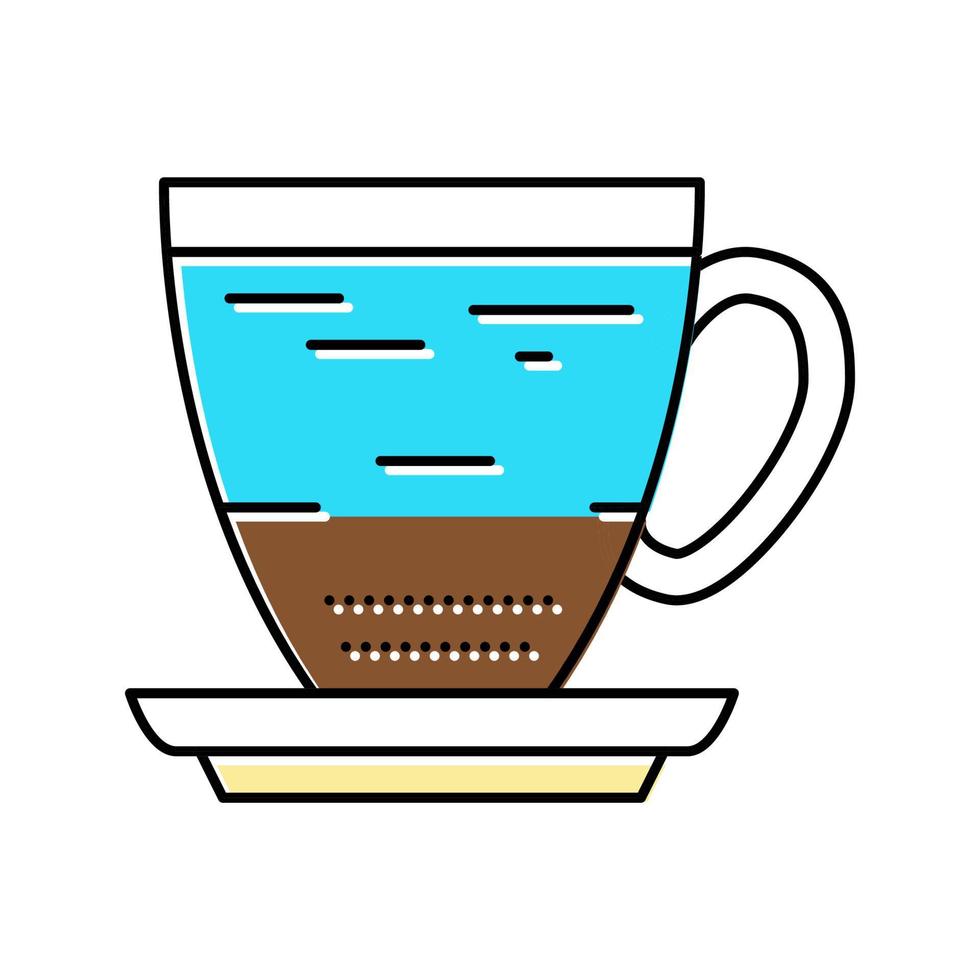 americano kaffe färg ikon vektor illustration