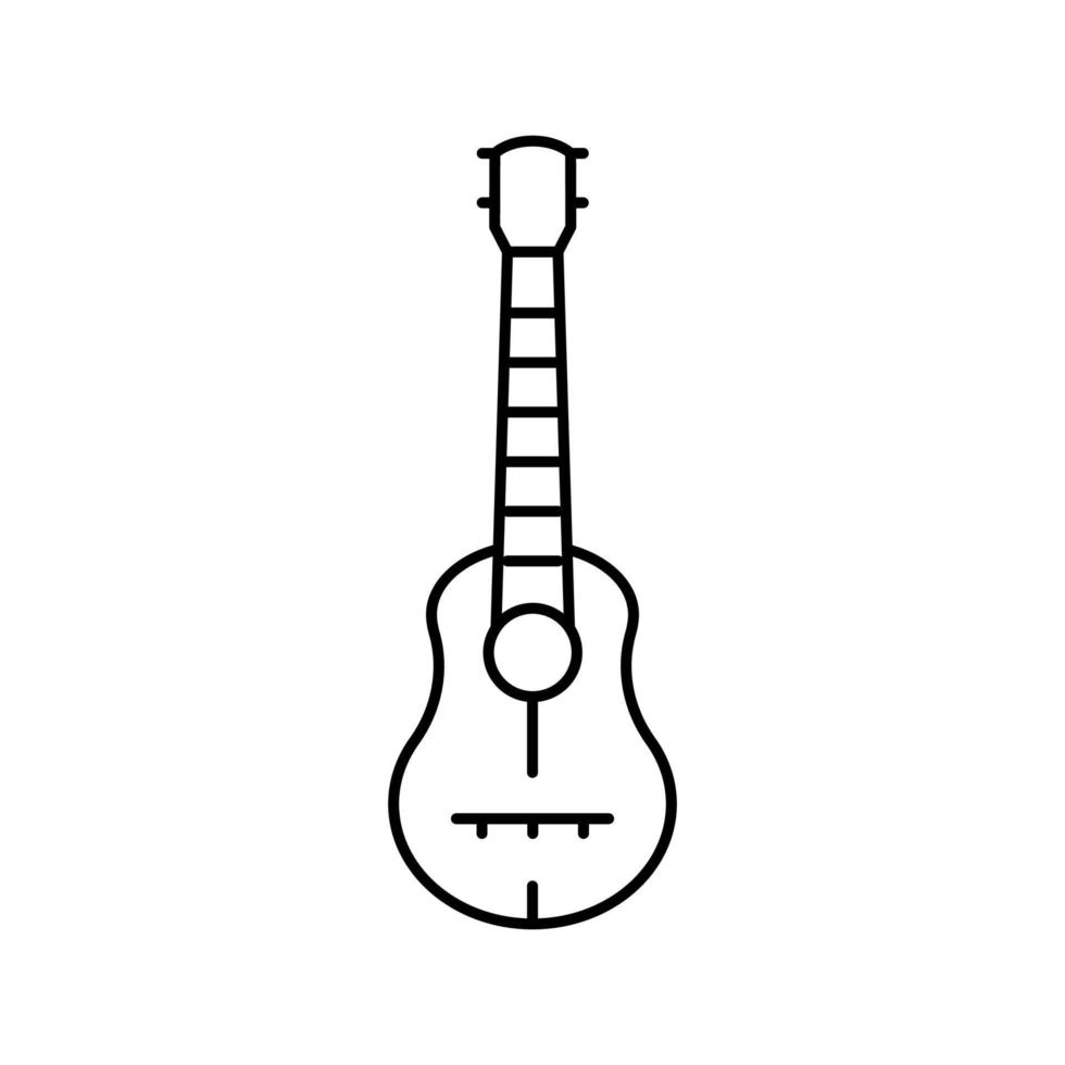 gitarr musiker instrument linje ikon vektorillustration vektor