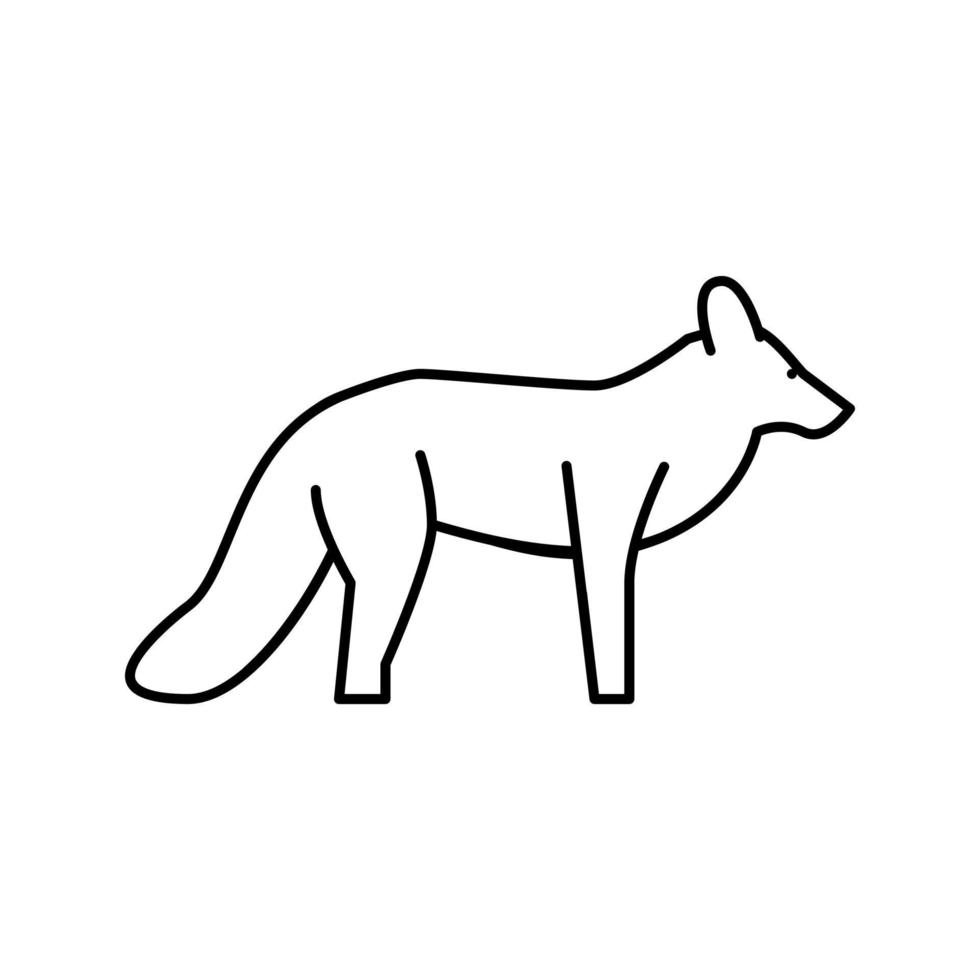 Fuchs wildes Tier Symbol Leitung Vektor Illustration