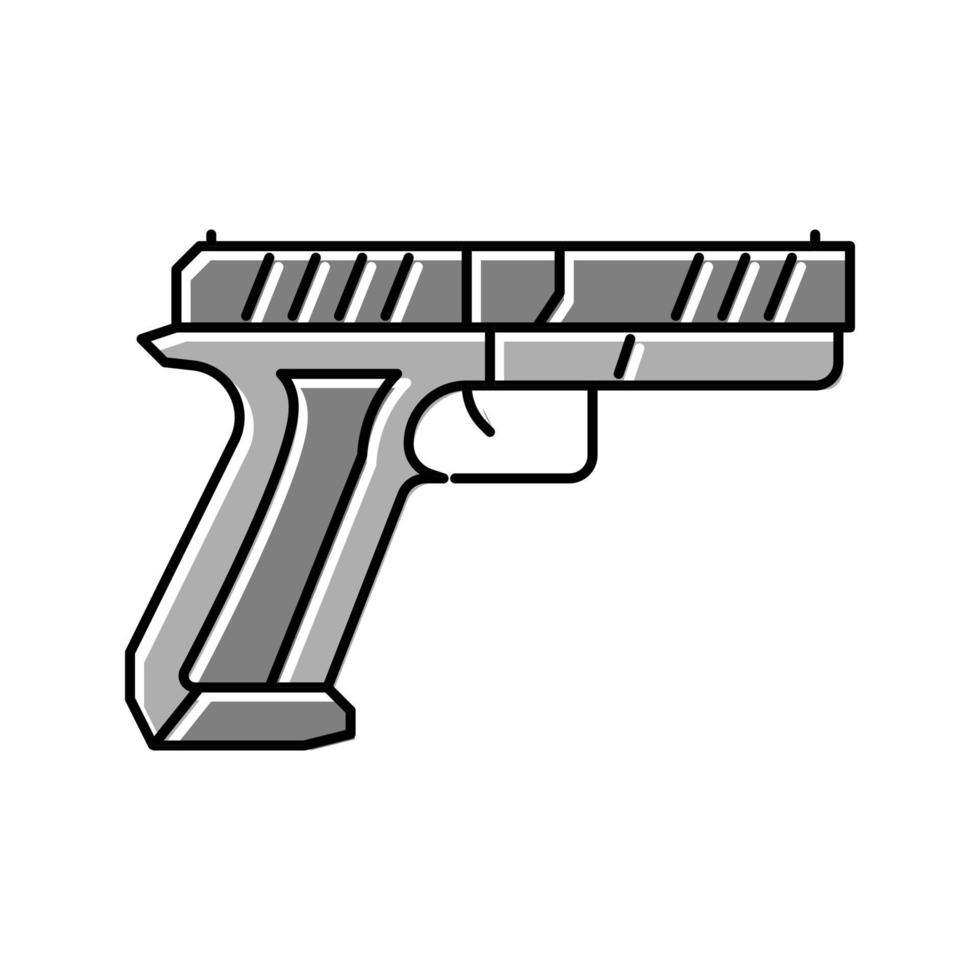centerfire pistol färg ikon vektor illustration