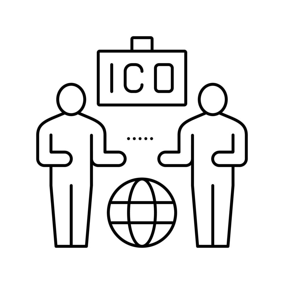 investerare ico linje ikon vektorillustration vektor