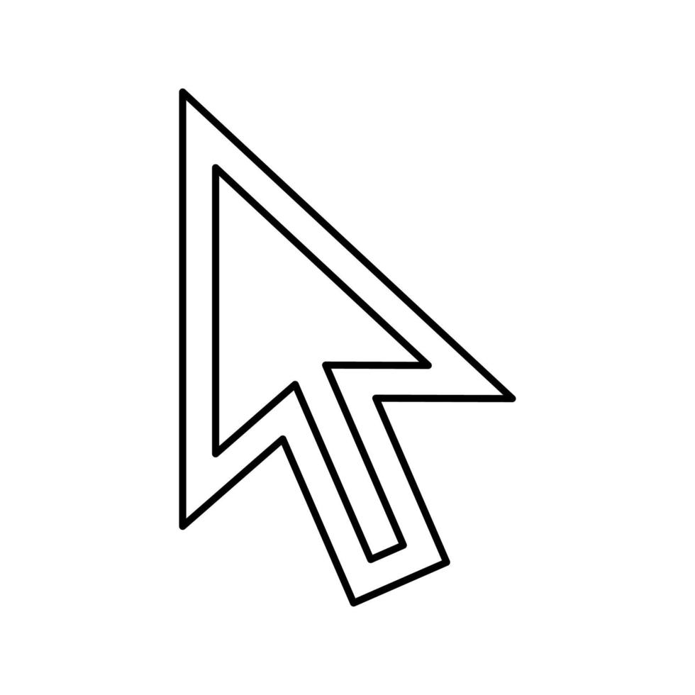 Cursor Pfeillinie Symbol Vektor Illustration