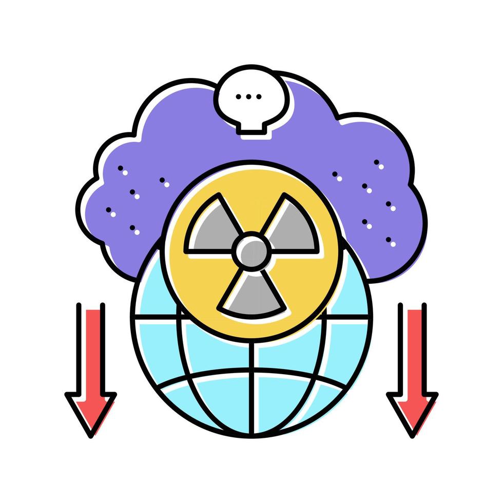 atomenergie soziales problem farbe symbol vektor illustration